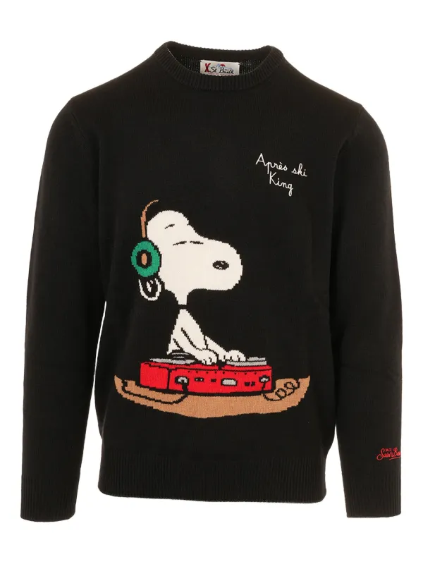 St Barth Snoopy Trui Heren MC2 Saint Barth Green Sweater Heron 
