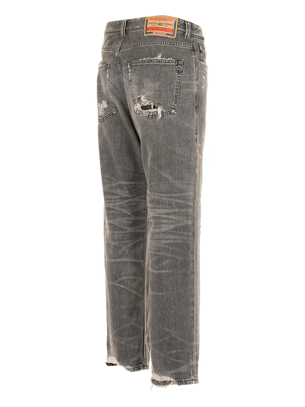 Diesel Gerafelde jeans Grijs