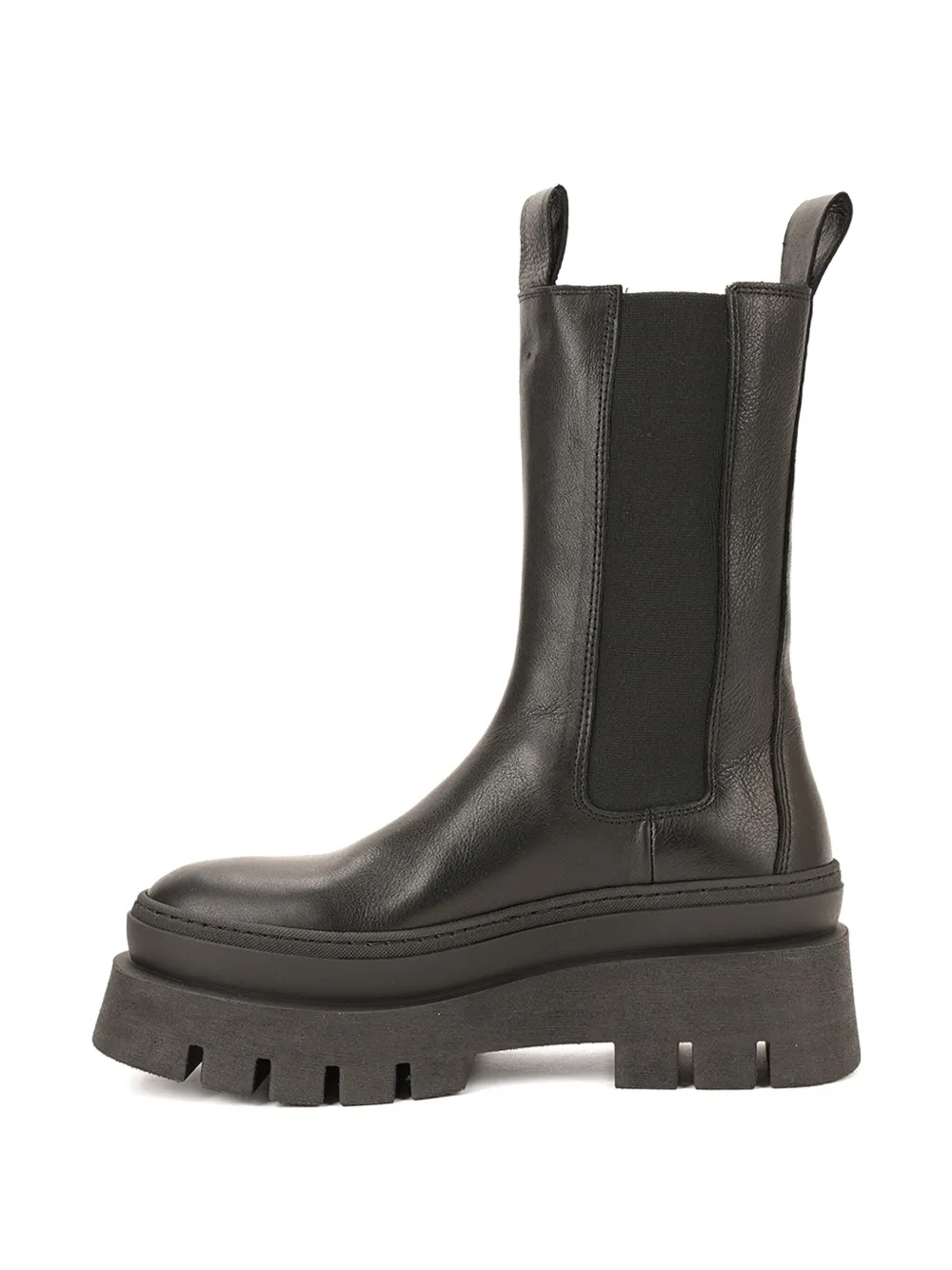 Copenhagen Studios Platform Flat Boots In Black