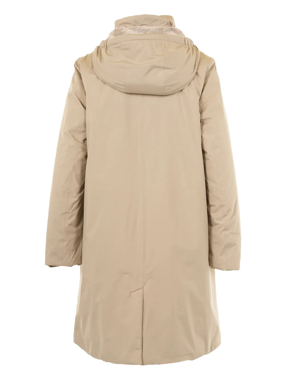 K-way Zip-up Long-sleeve Parka Coat In Neutral