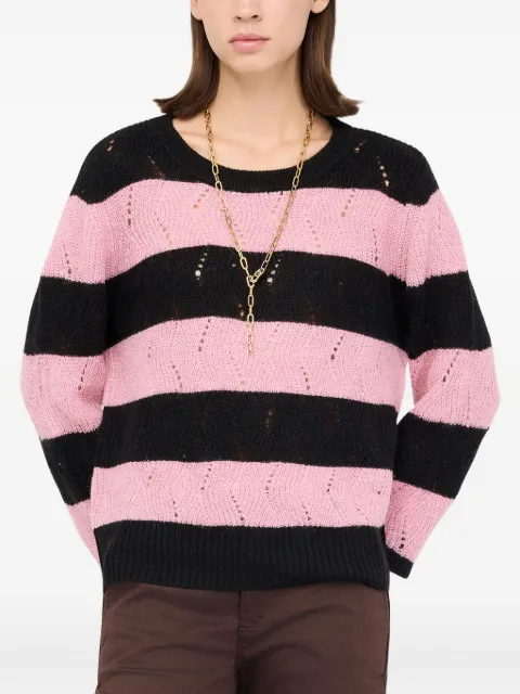 LIU JO striped openwork sweater