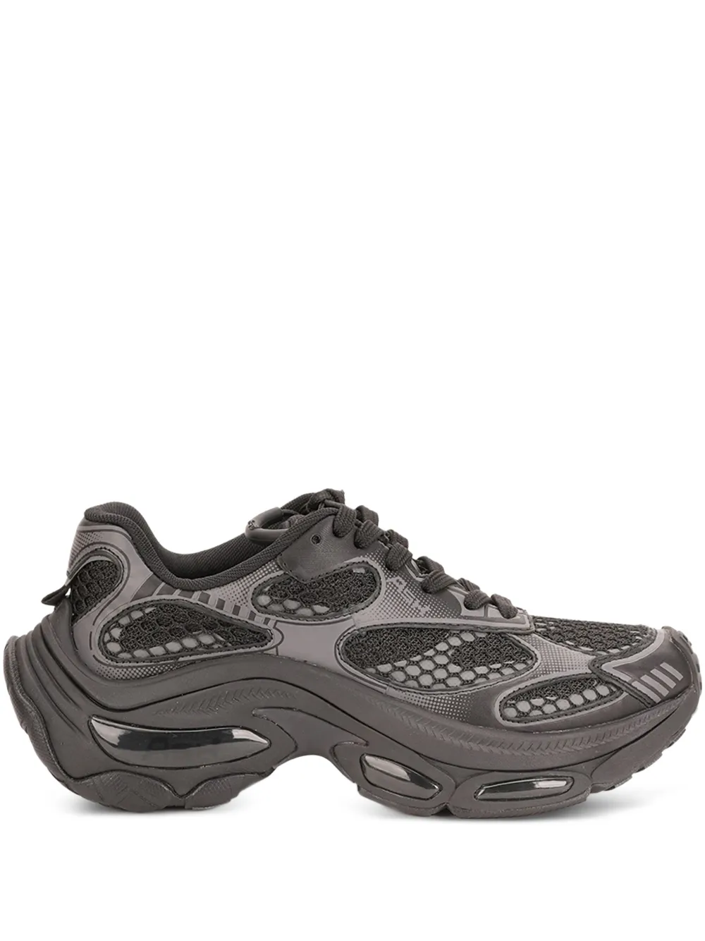 Ash Sneakers met vlakken en veters Zwart