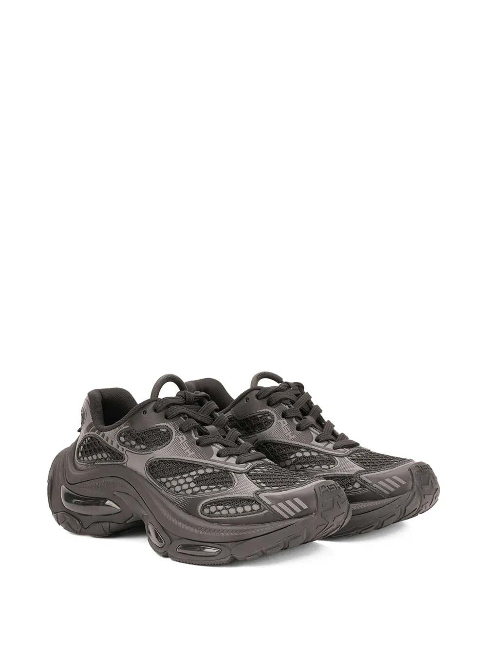 Ash Sneakers met vlakken en veters - Zwart