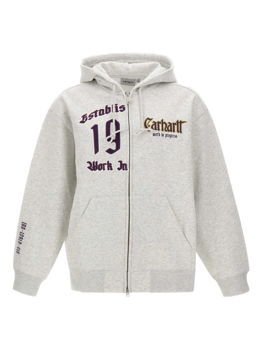 Carhartt WIP drawstring hoodie | Grey | Image 1