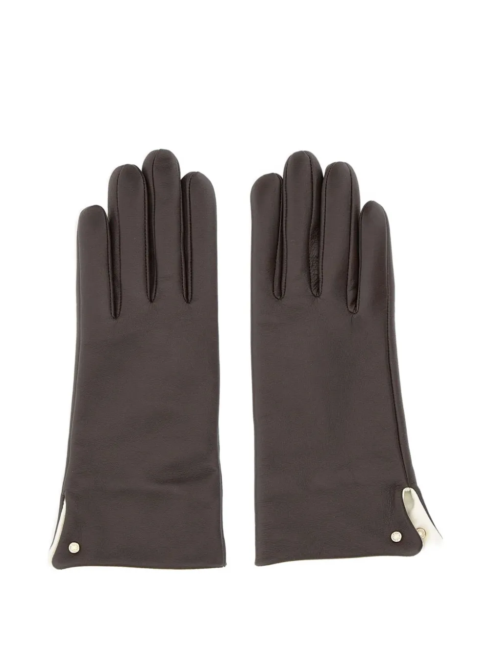 Gianni Chiarini Logo-detail Gloves In Brown