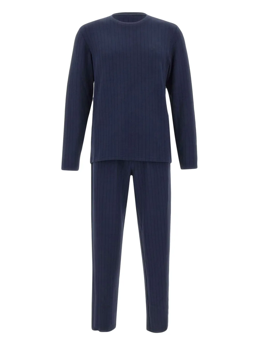 Emporio Armani striped logo pyjama set - Blau