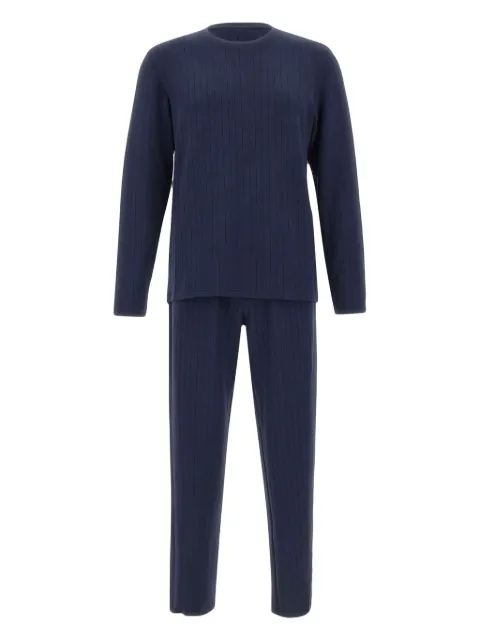 Emporio Armani striped logo pyjama set