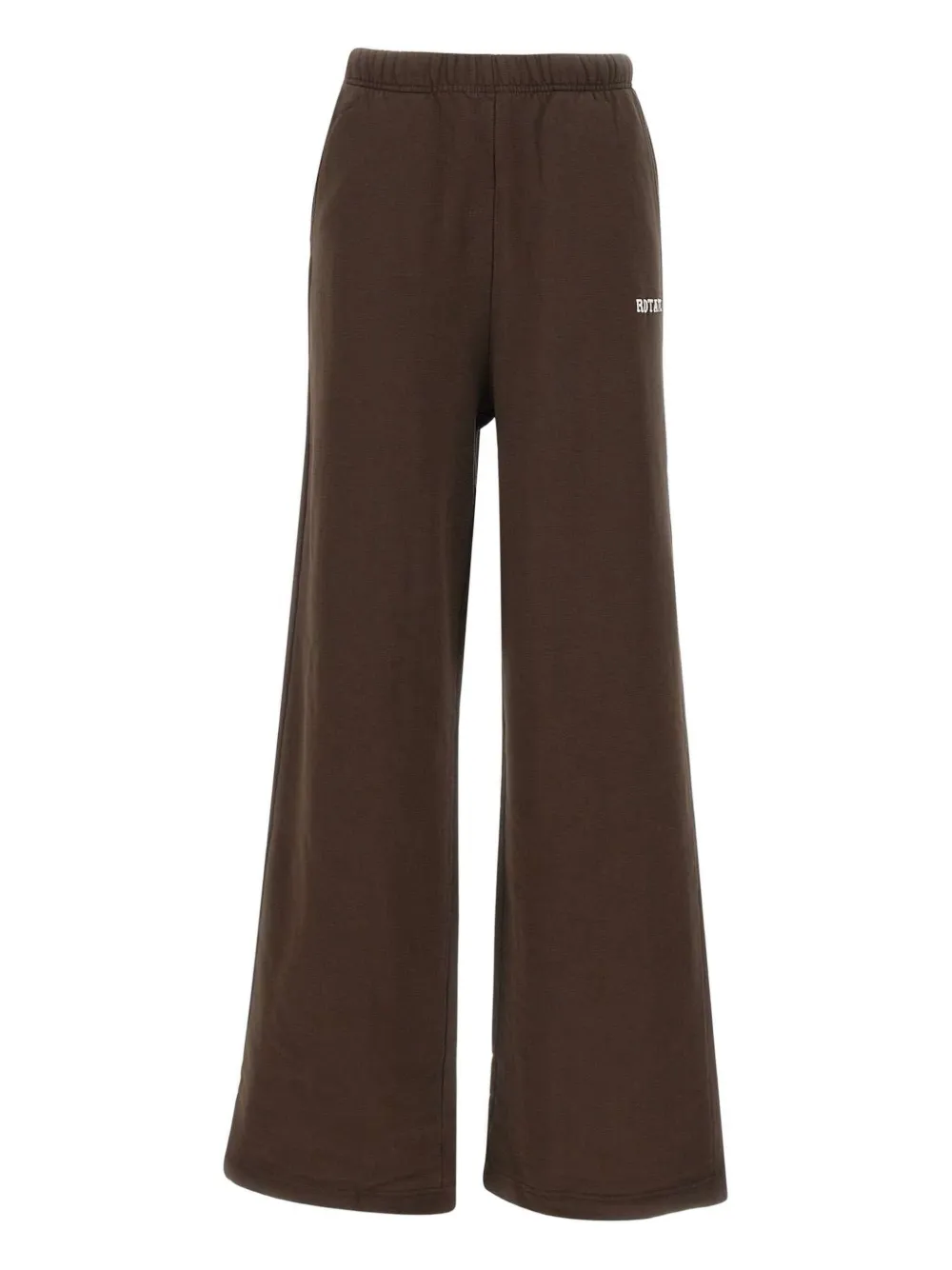 Rotate Birger Christensen Elasticated Logo Trousers In Brown