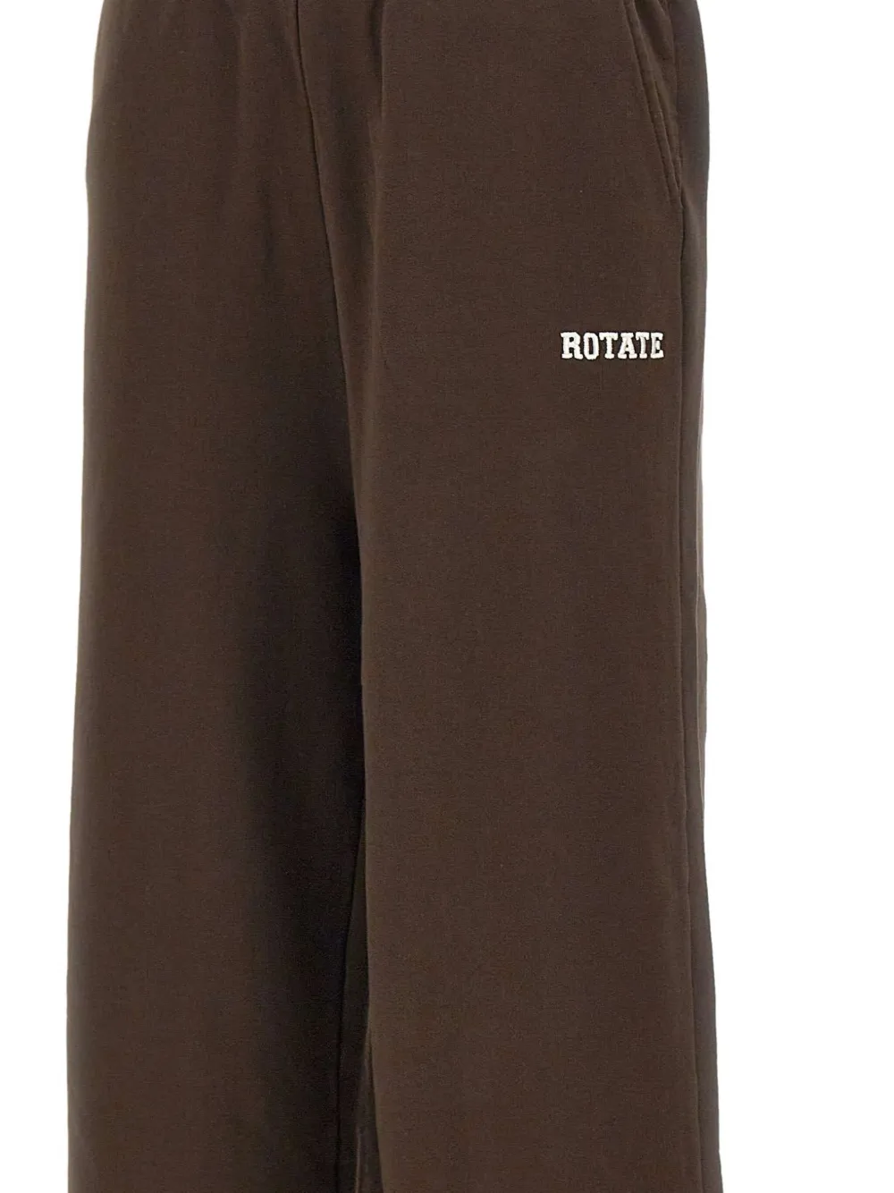 Rotate Birger Christensen Elasticated Logo Trousers In Brown