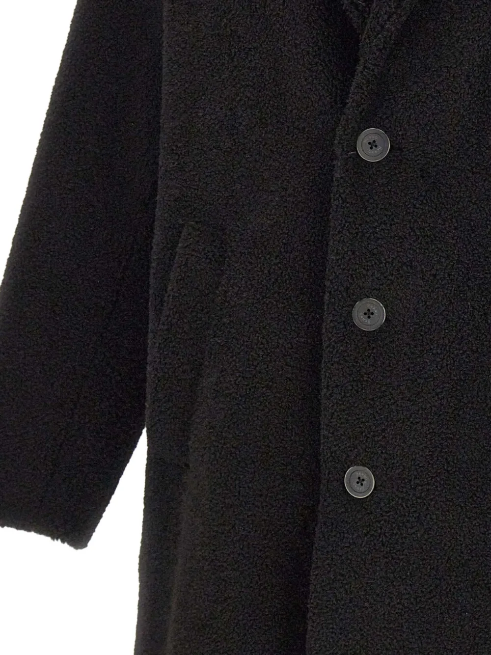 Herno Mohair Wool Singlebreast Coat Clothing In Black