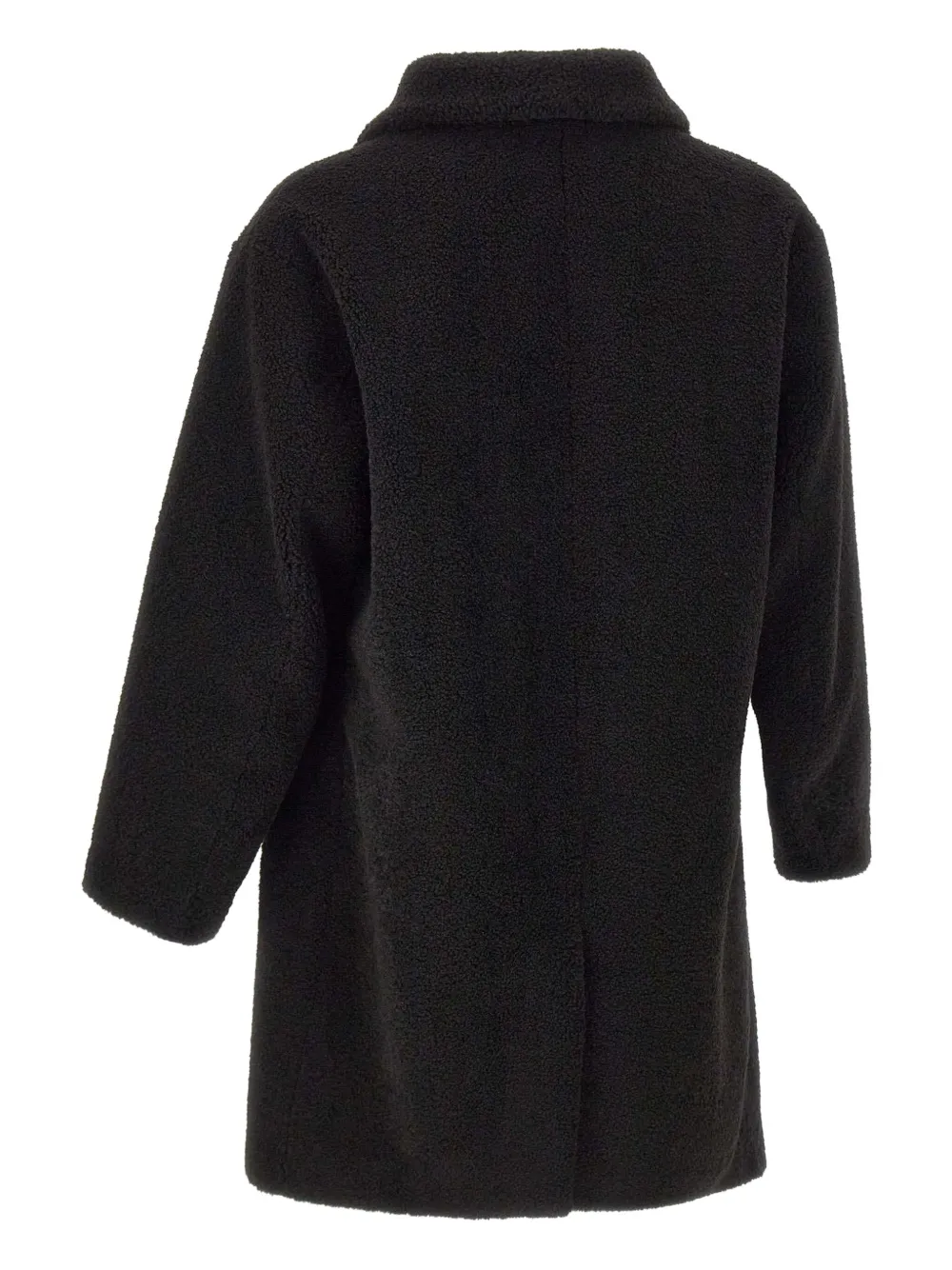 Herno Mohair Wool Singlebreast Coat Clothing In Black