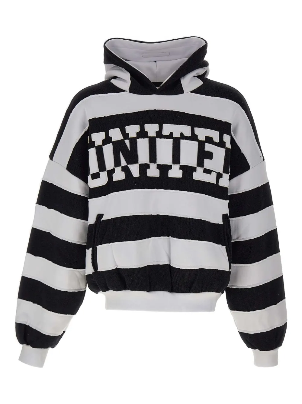 PDF hoodie con motivo de rayas | negro | Image 1