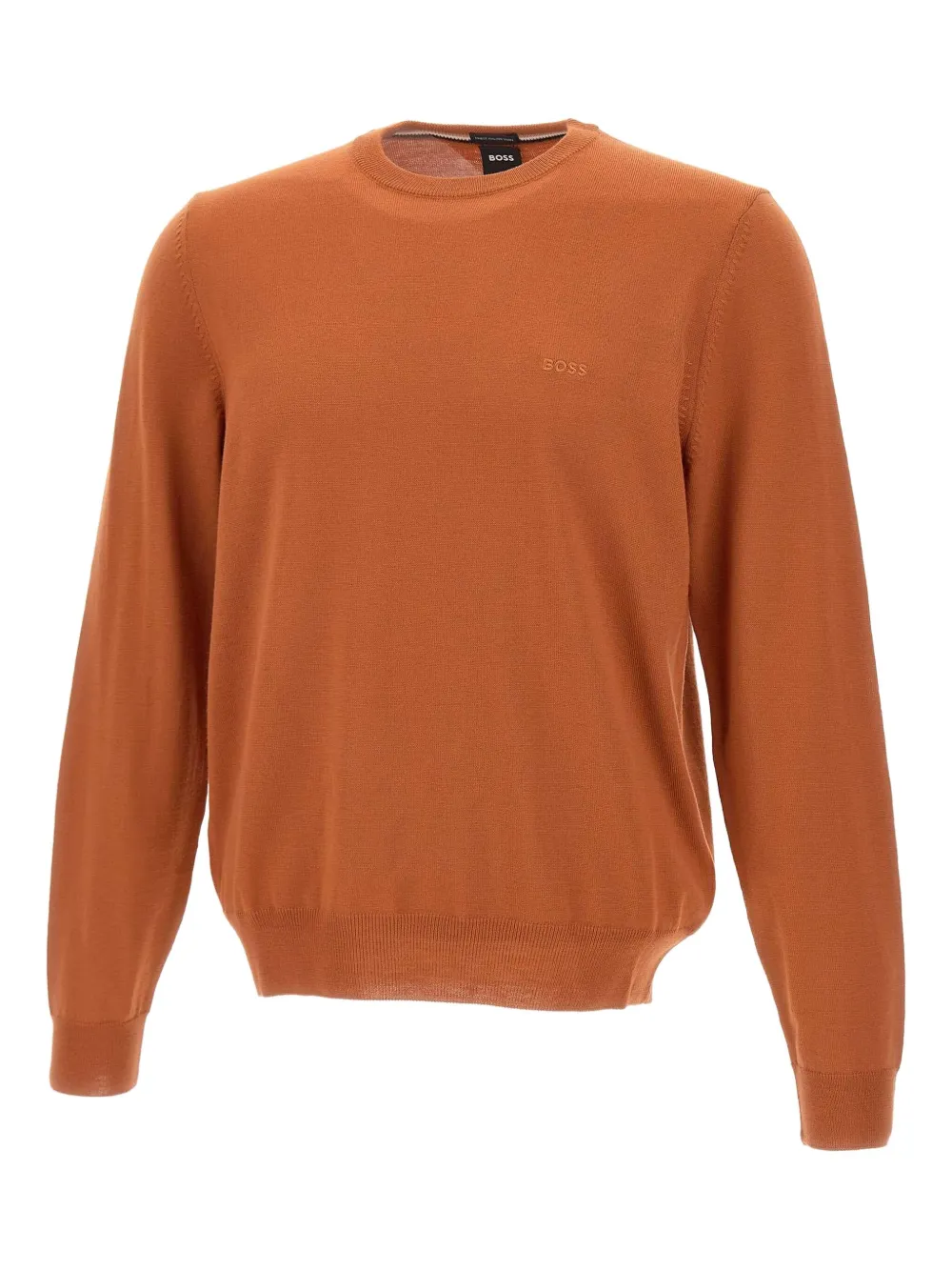 BOSS crew neck embroidered sweater - Arancione