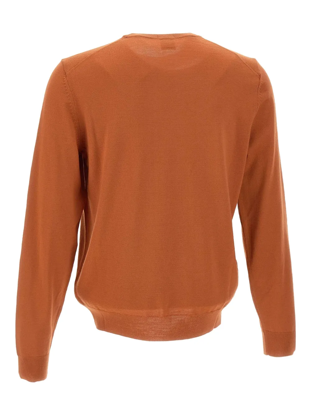 BOSS Trui met borduurwerk en ronde hals Oranje
