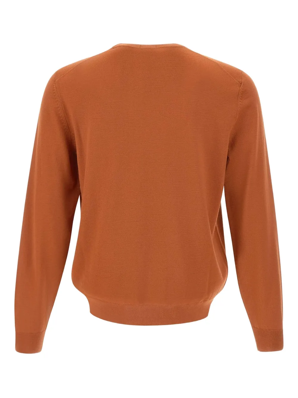 BOSS crew neck embroidered sweater - Oranje