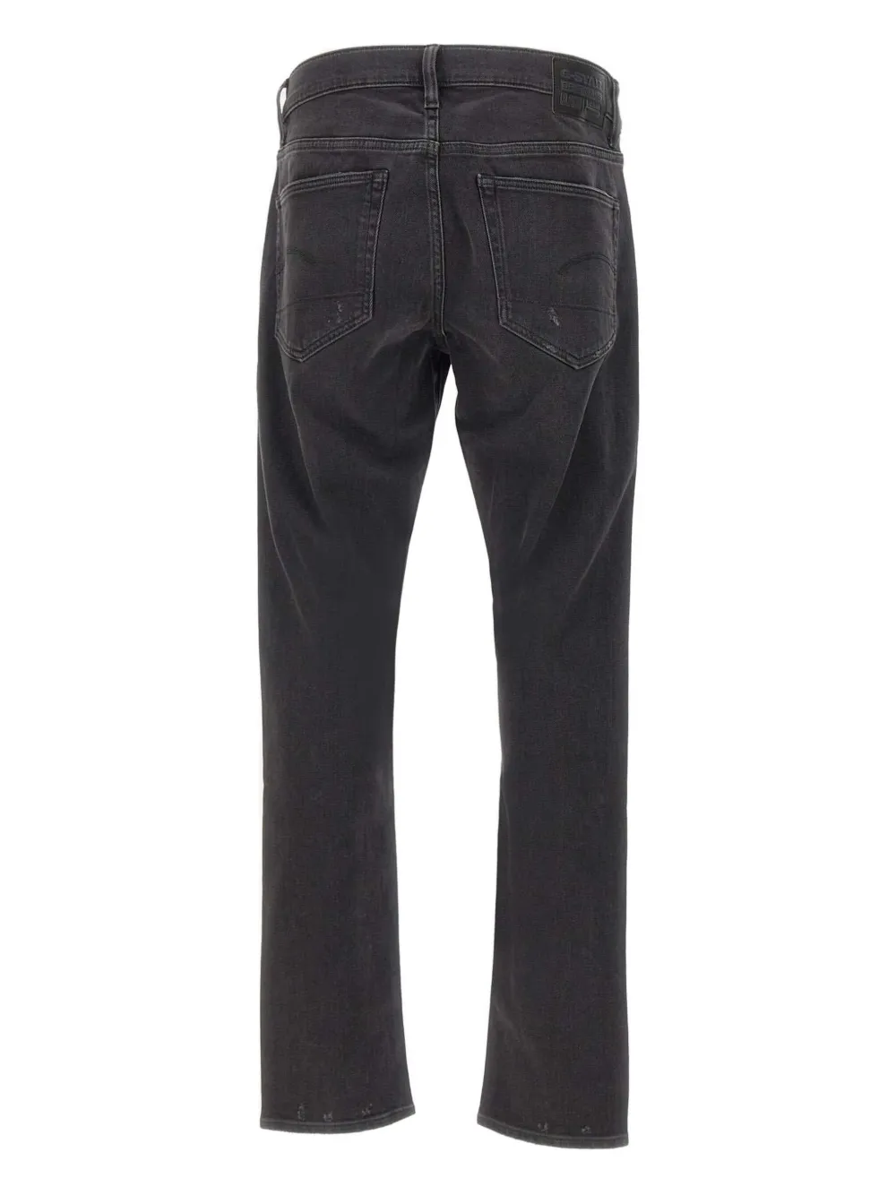 G-star Raw 3301 Distressed Five-pocket Jeans In Black