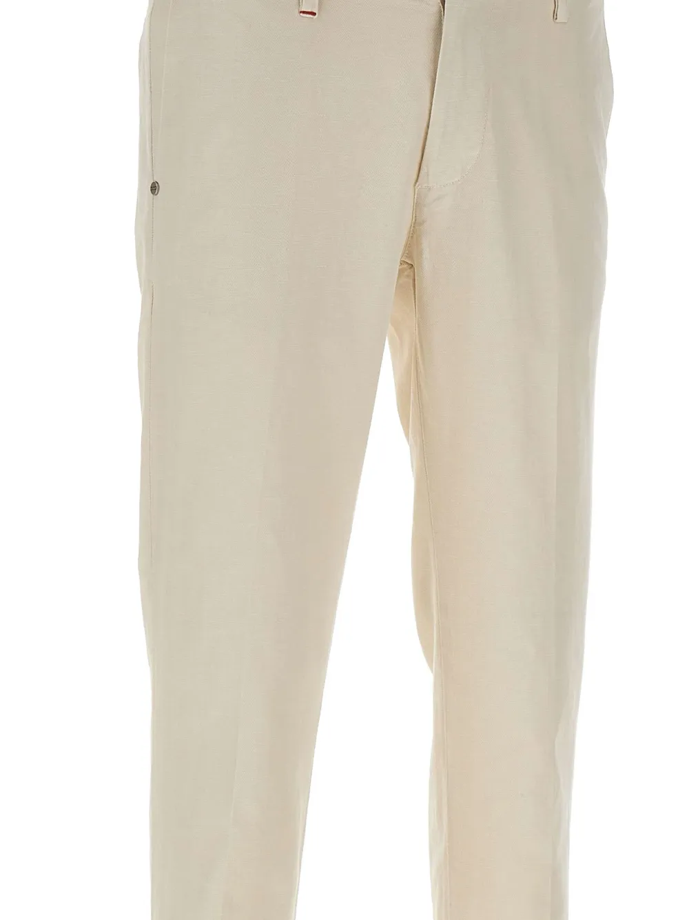 Re-hash Button Metallic Patch Trousers In Neutral