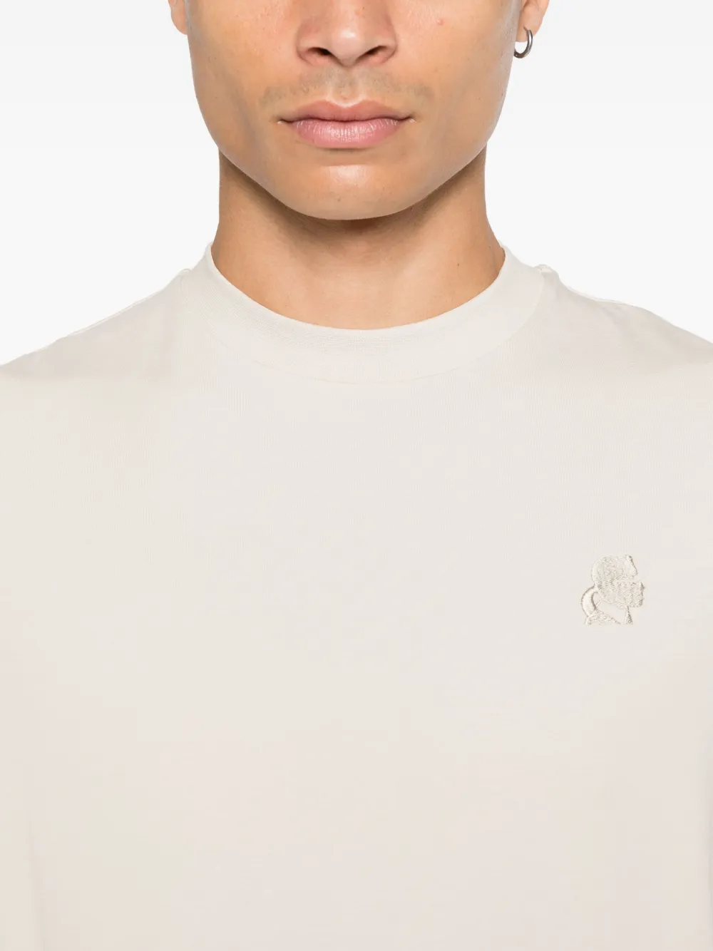 Karl Lagerfeld Jeans T-shirt met geborduurd detail Beige