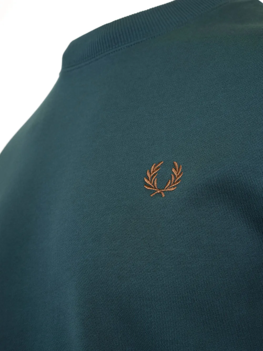 Fred Perry Sweater met geborduurd logo Groen