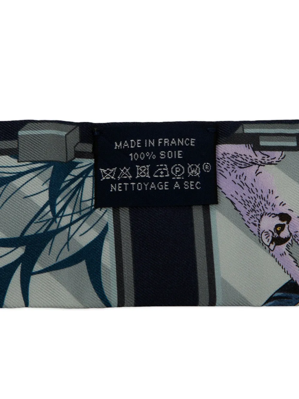 Hermès Pre-Owned mascada Twilly  Story Marine de seda 2000-2025 | Image 2