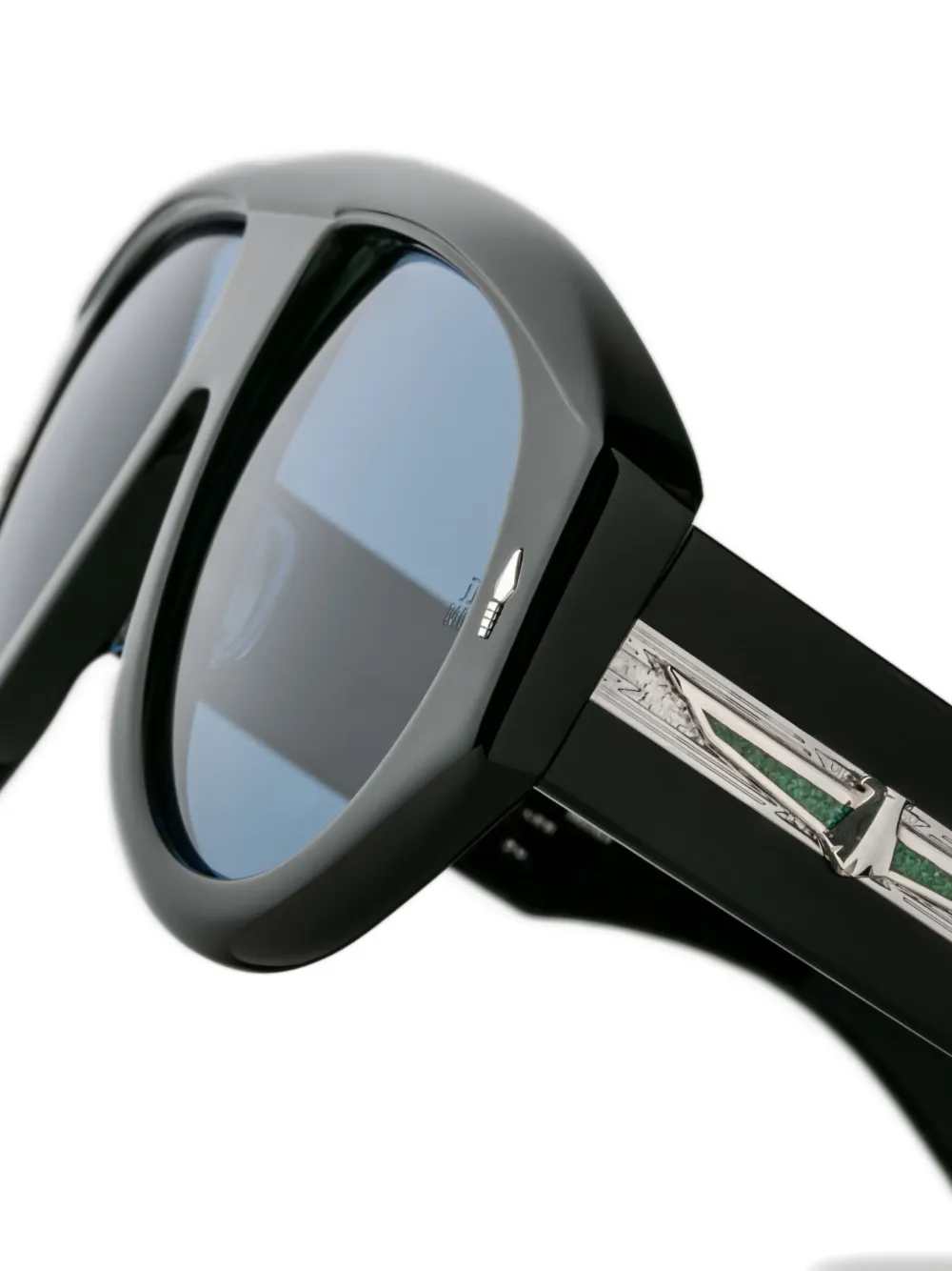 Jacques Marie Mage Zonnebril met piloten montuur Zwart