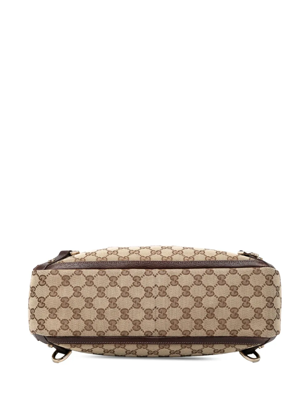 Pre-owned Gucci 2000-2015 Gg Canvas Abbey D Ring Tote Bag In Brown