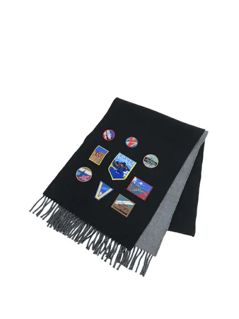 Louis Vuitton Pre-Owned 2000-2020 Wool and Cashmere Echarpe City Alps Logo Patch Scarf scarves