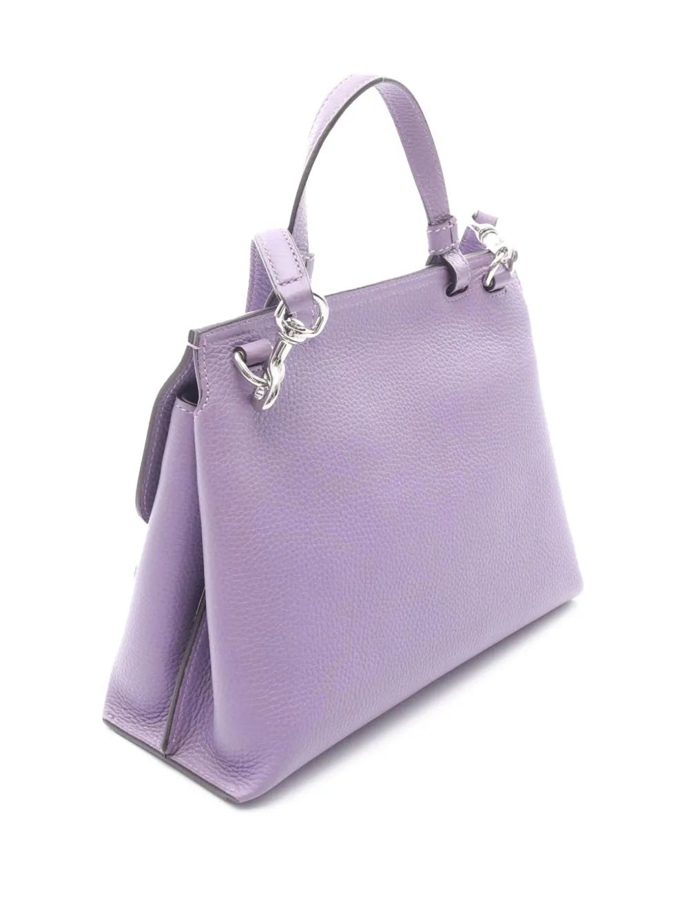 Pre-owned Gucci 2000-2015 Small Leather Bamboo Daily Satchel In Purple