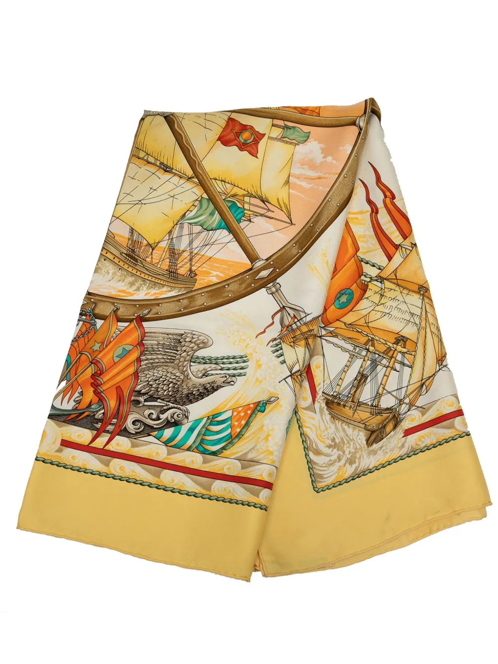 Pre-owned Hermes 2000-2020 Vive Le Vent Silk Scarf Scarves In Multi
