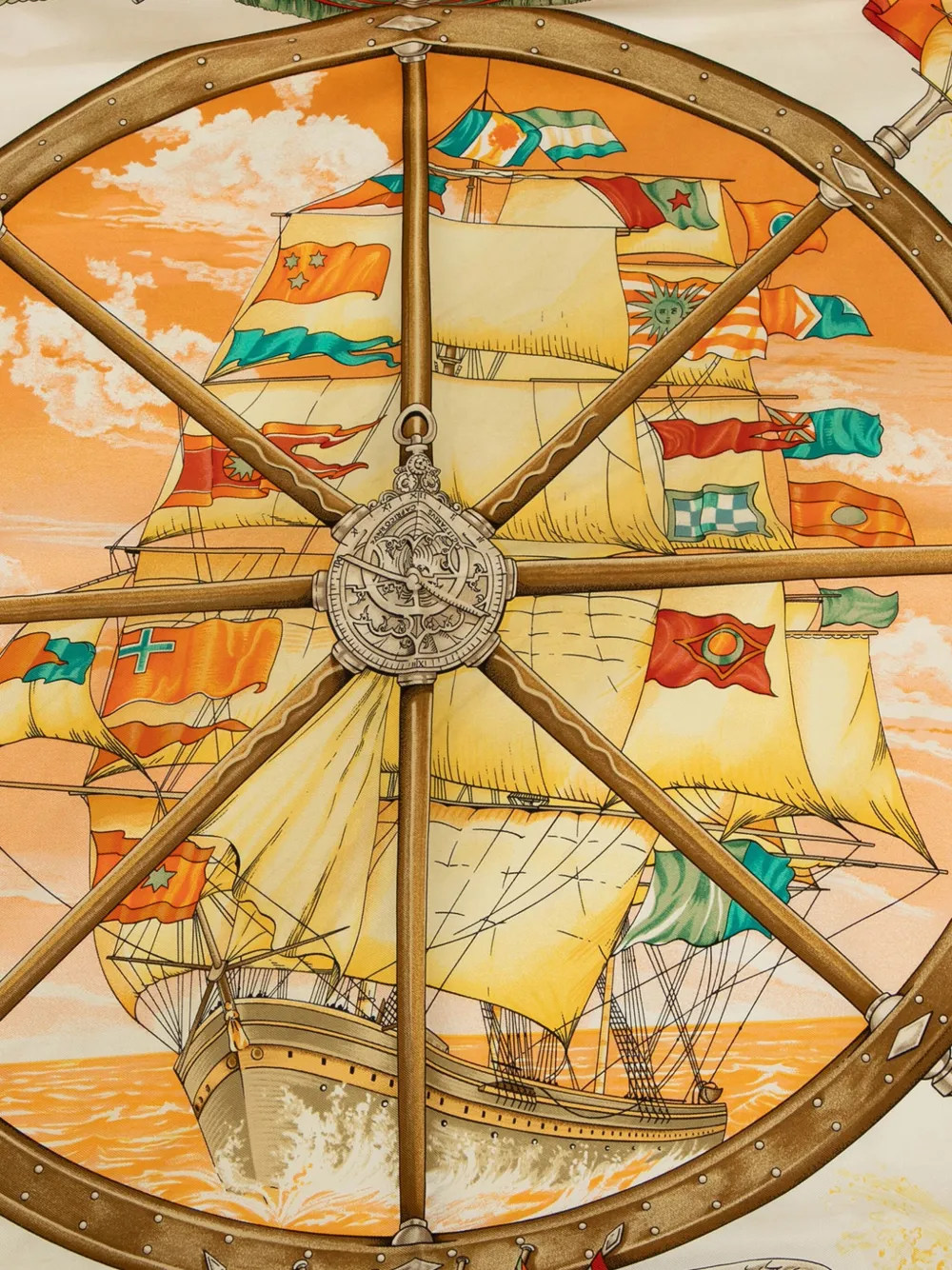 Pre-owned Hermes 2000-2020 Vive Le Vent Silk Scarf Scarves In Multi