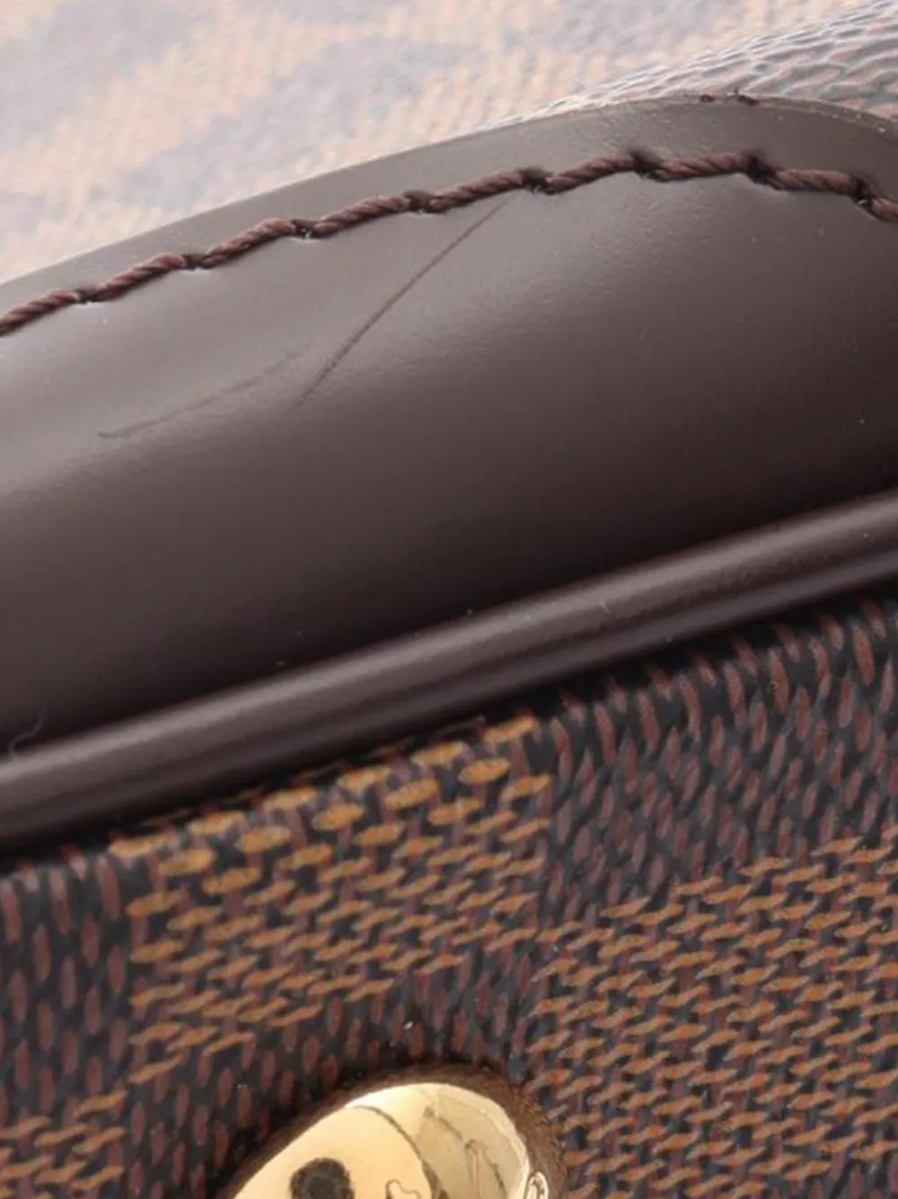 Pre-owned Louis Vuitton 2010 Damier Ebene Verona Mm Shoulder Bag In Brown