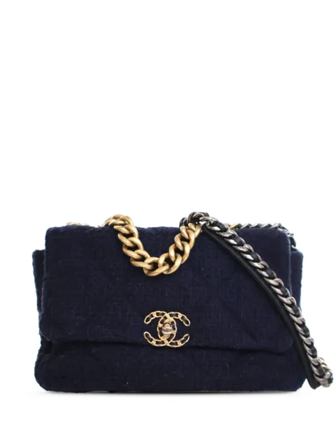 CHANEL Pre-Owned 2020 Large Tweed 19 Flap satchel