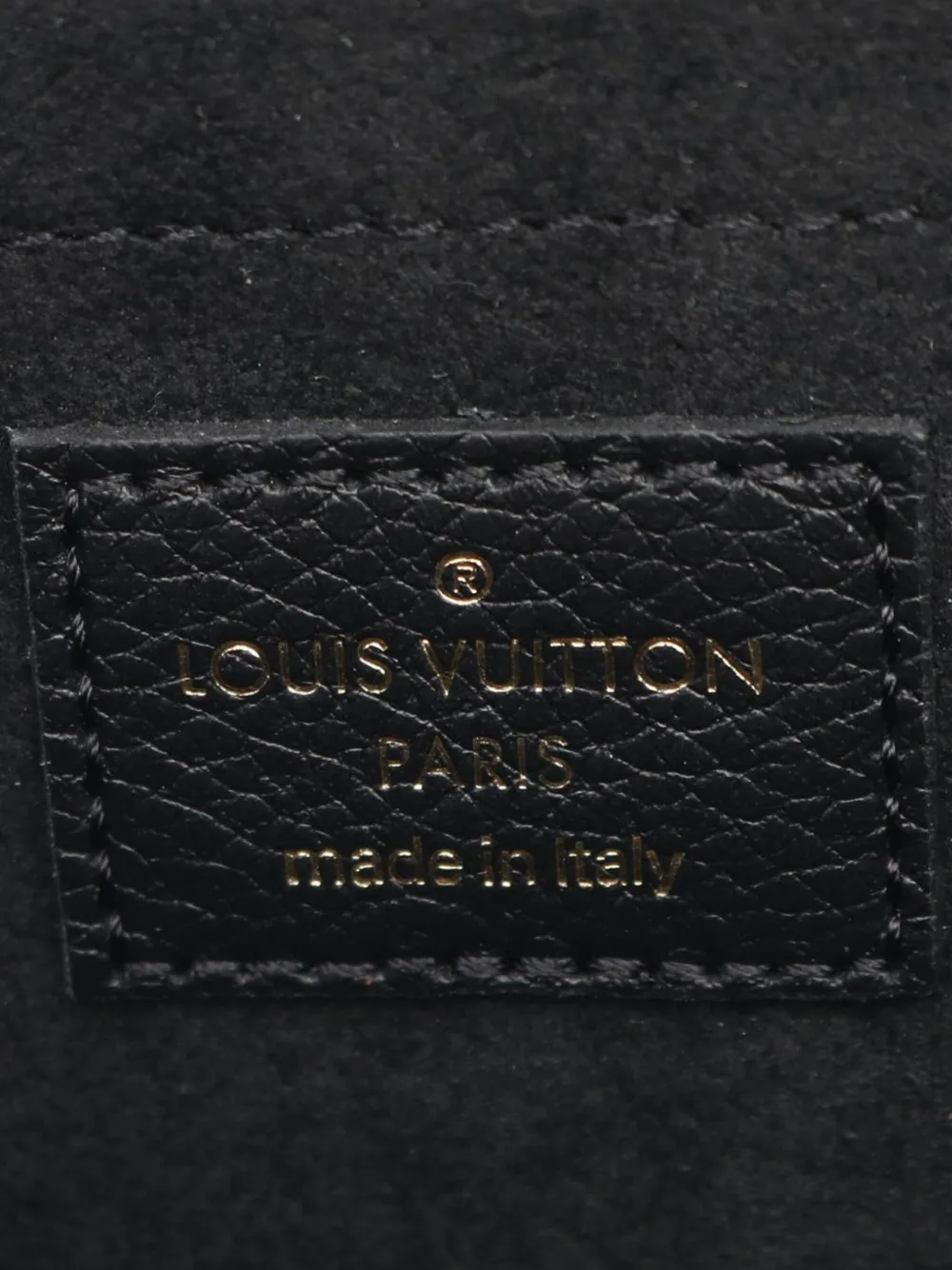 Pre-owned Louis Vuitton 2021-2025 Monogram Empreinte Pochette Felicie Crossbody Bag In Black