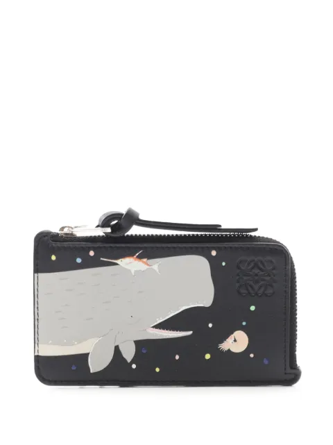 Loewe Pre-Owned tarjetero Suna Fujita Smooth Calfskin Whale Zipped Coin Holder 2024-2025