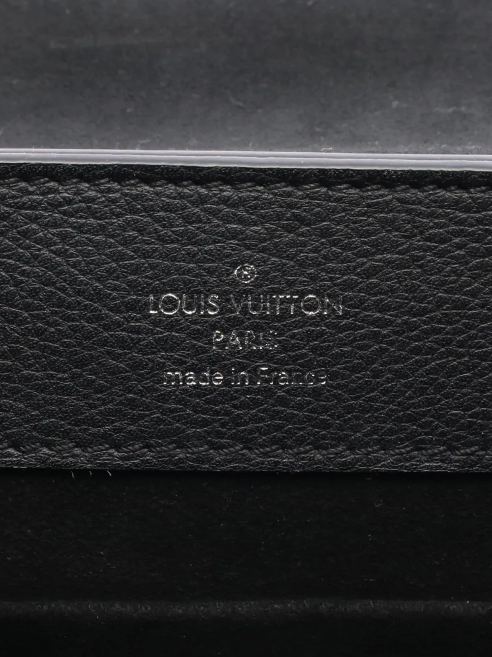 Pre-owned Louis Vuitton 2021-2025 Grained Calfskin Mini Lockme Ever Satchel In Black