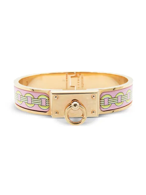 Hermès Pre-Owned pulsera Anneau Flots Fleures Et Frontaux PM con cierre de clic 2010-2025