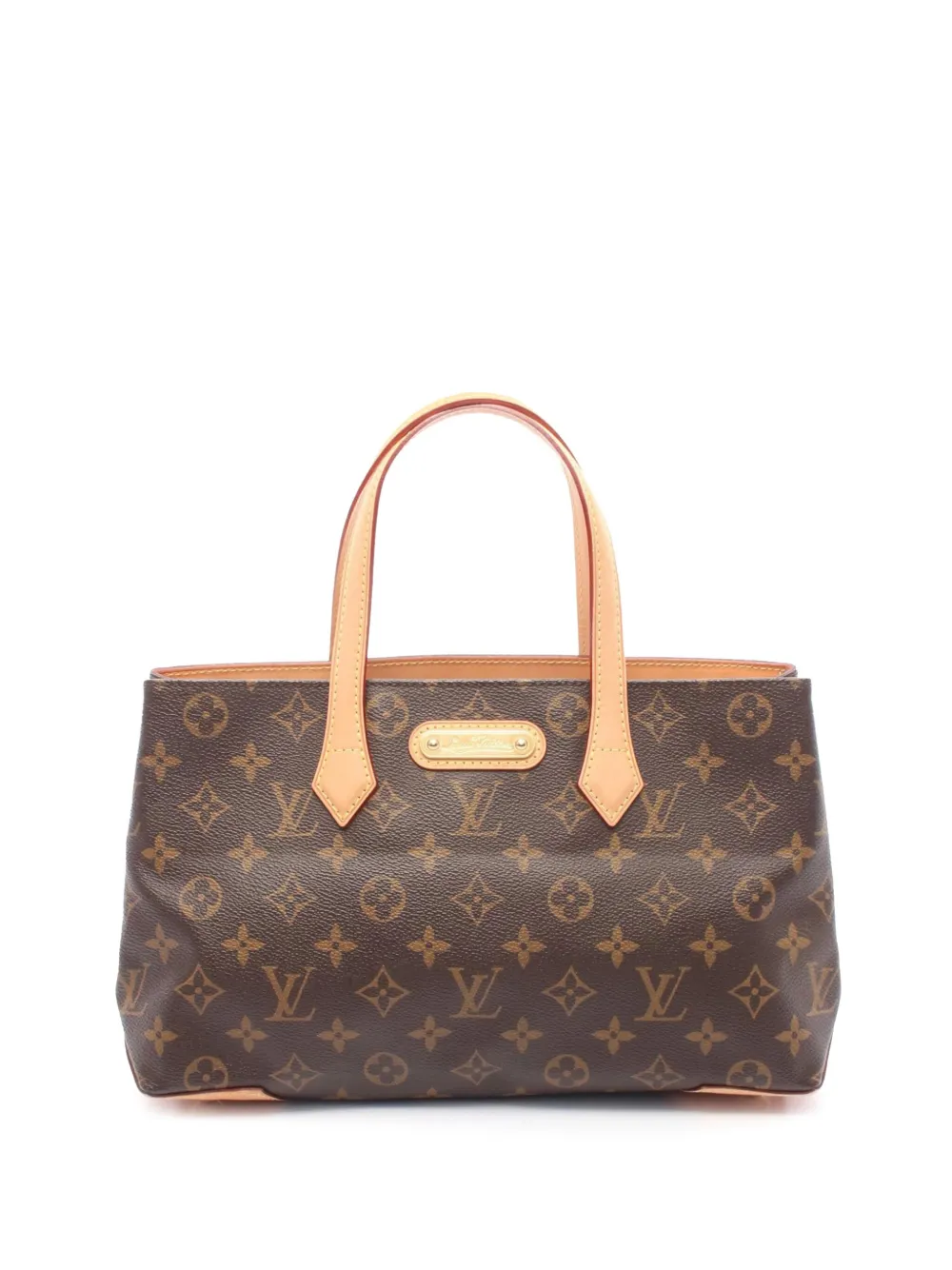 Pre-owned Louis Vuitton 2010 Monogram Wilshire Pm Handbag In Brown