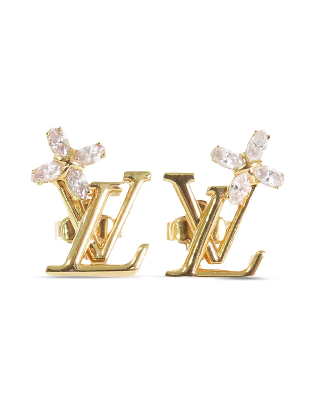Louis Vuitton Pre-Owned 2010-2025 ゴールドプレーテッド LV アイコニック フラワー プッシュバック Louis Vuitton Pre-Owned 2010-2025 ゴールドプレーテッド LV アイコニック フラワー プッシュバック