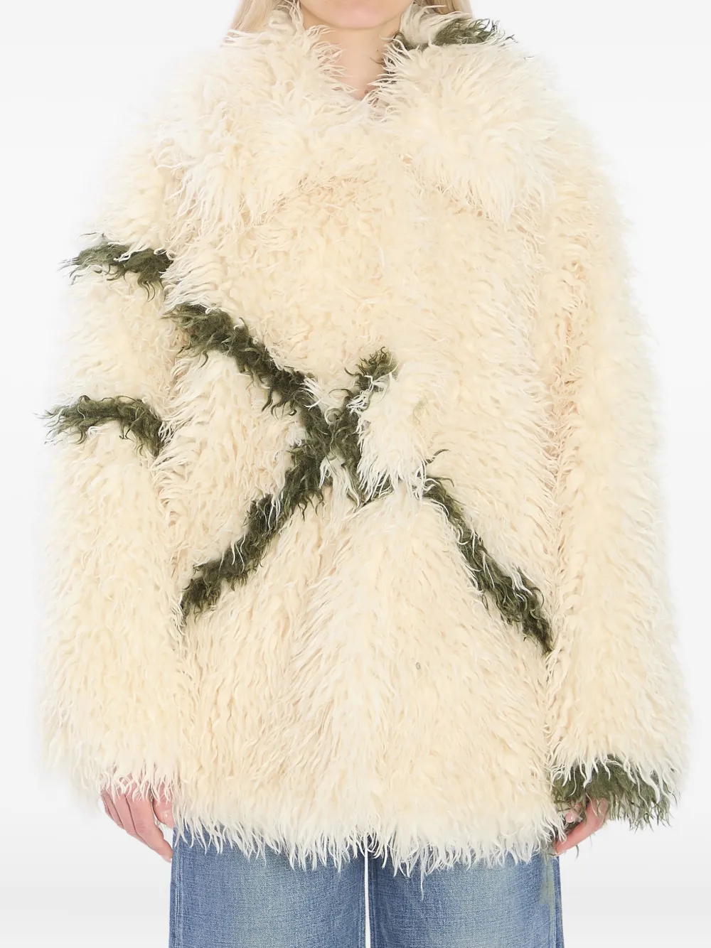 Jakke Cocoon fur-effect coat | tons neutres | Image 1