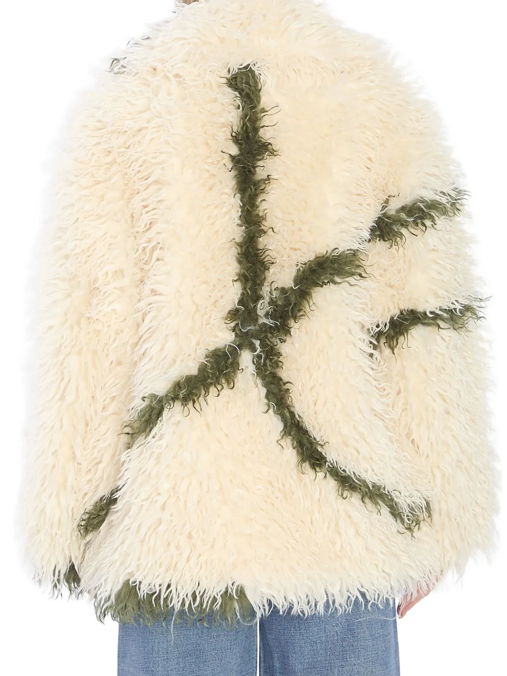 Jakke Cocoon Fur-effect Coat In Neutral