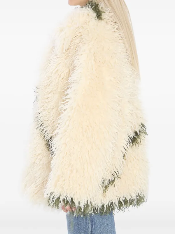 Jakke Cocoon fur-effect Coat | Neutrals | FARFETCH
