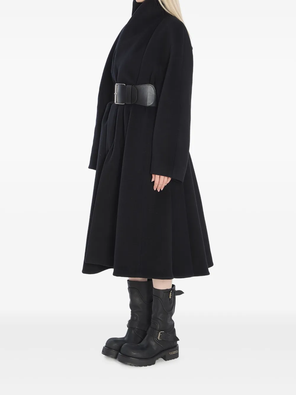 Balenciaga Wikkeljas met leren ceintuur Zwart