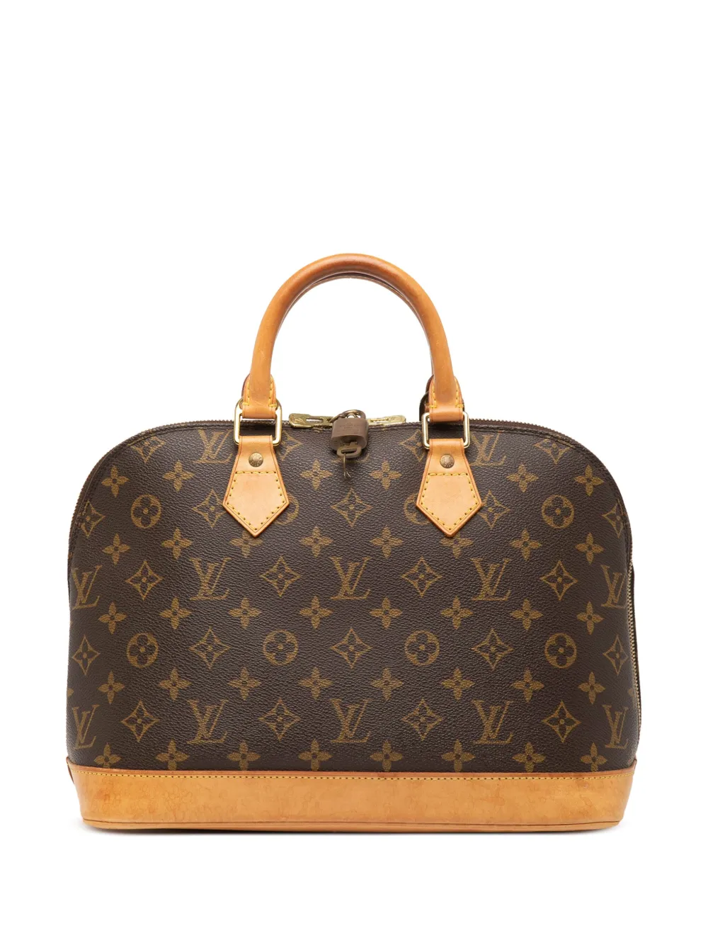 Pre-owned Louis Vuitton 2001 Monogram Alma Pm Handbag In Brown