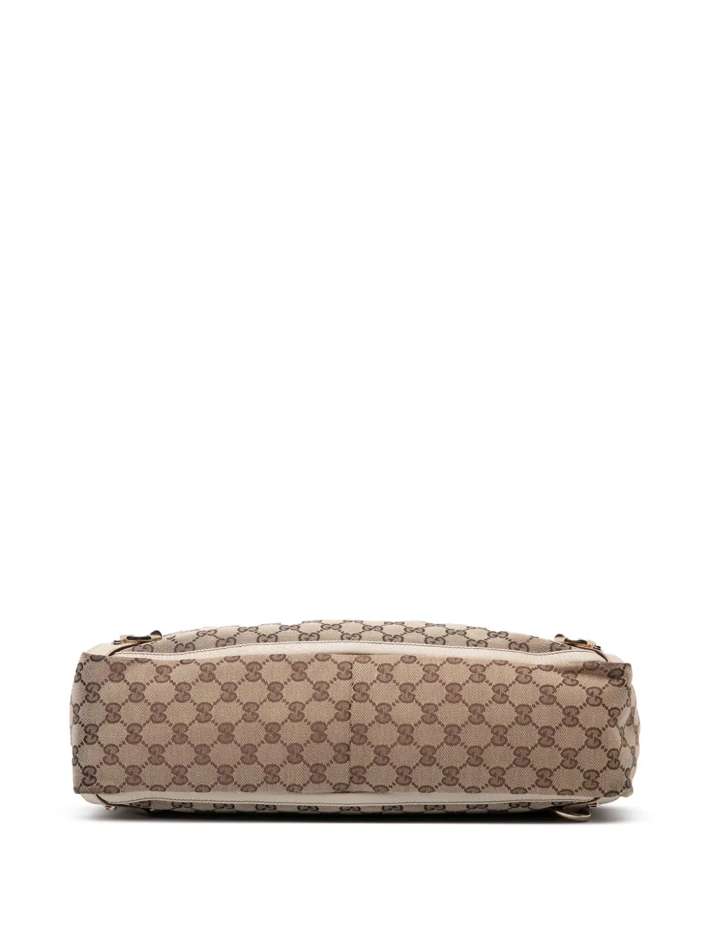 Pre-owned Gucci 2000-2015 Gg Canvas Abbey D Ring Tote Bag In Brown