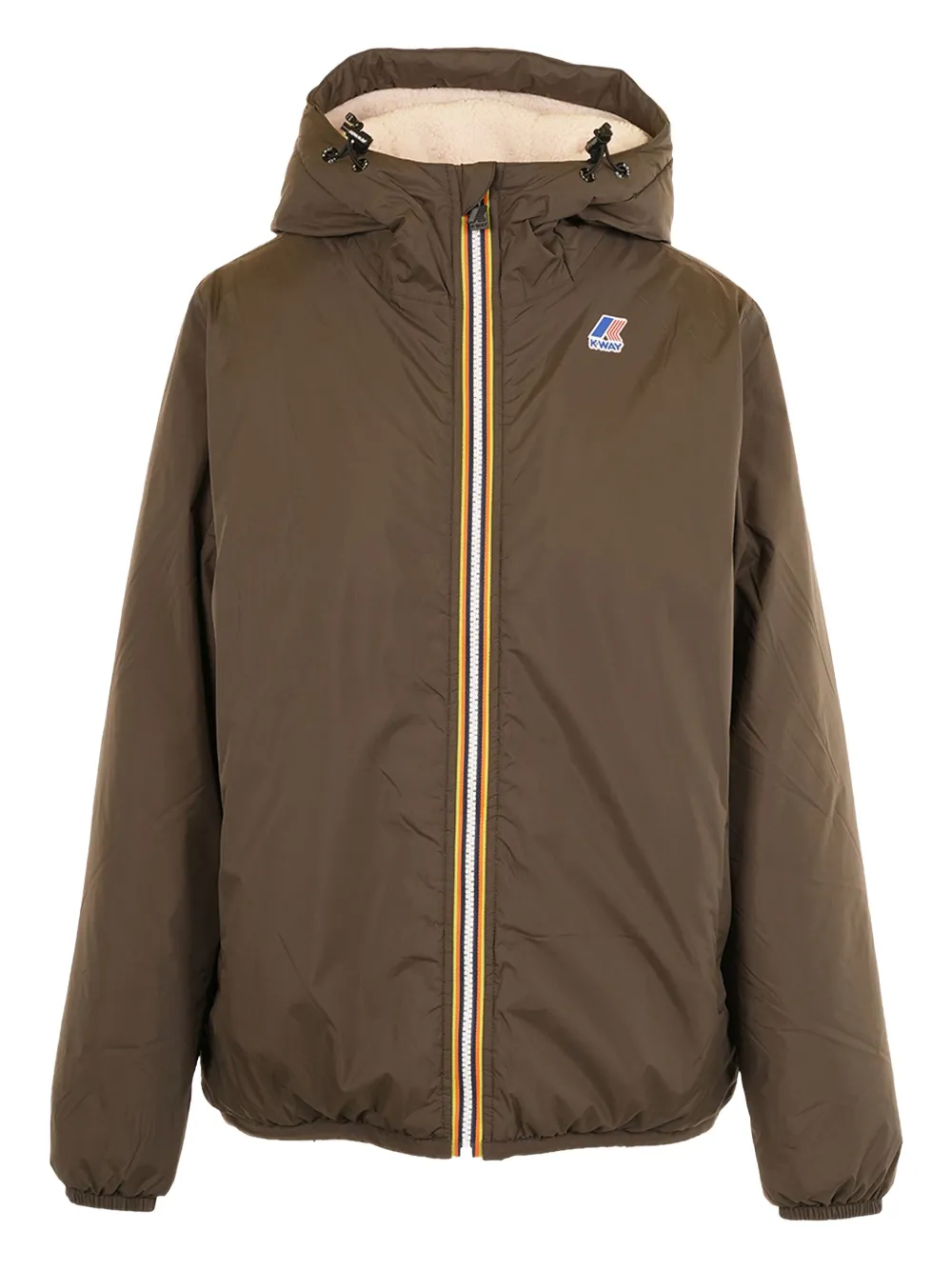 K-Way hooded zip-up jacket | Brown | Image 1
