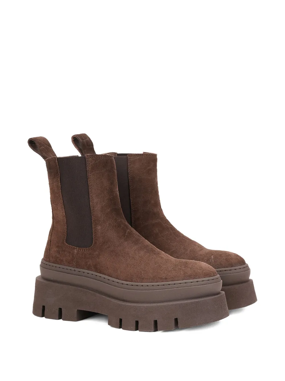 Copenhagen Studios Platform Lug-sole Chelsea Boots In Brown
