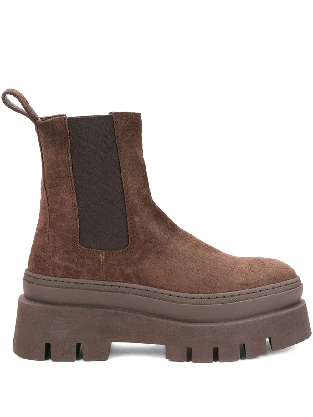 Copenhagen Studios Platform Lug-sole Chelsea Boots In Brown