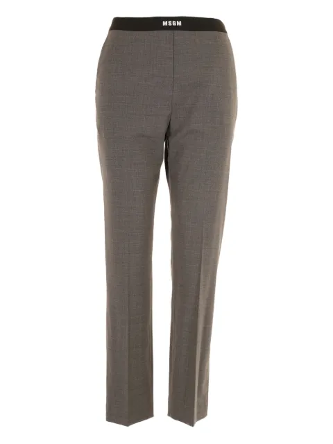 MSGM logo-waistband trousers
