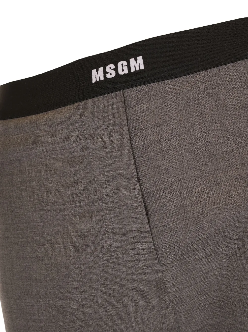 MSGM Pantalon met logo tailleband Grijs
