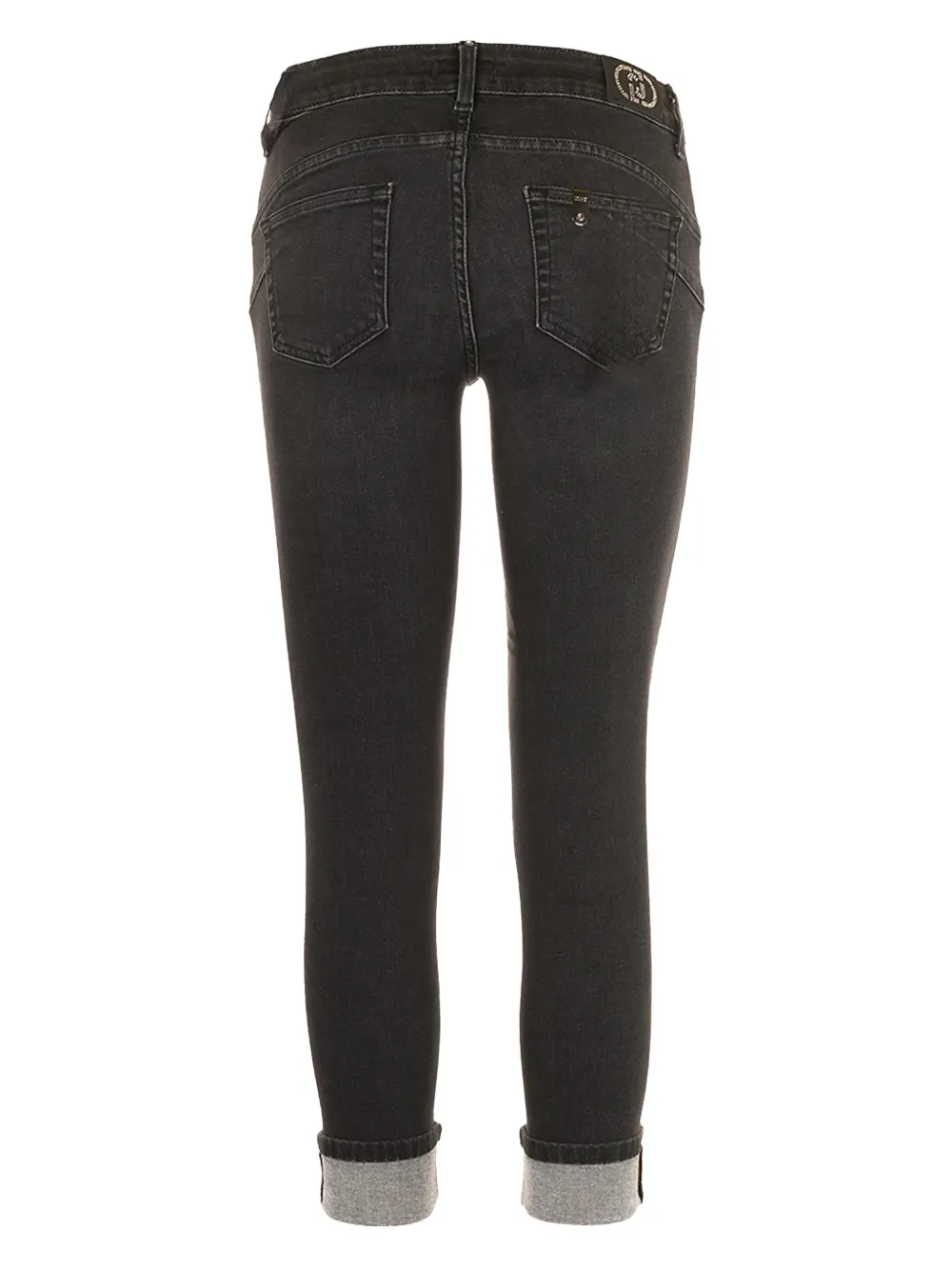 LIU JO chain cuffed jeans - Zwart